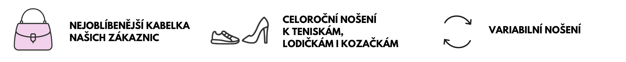 výhody - variabilní nošení